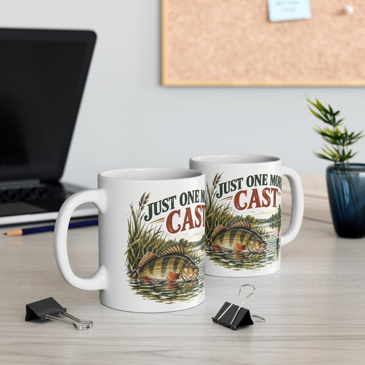 Just One More Cast | Funny Fishing Coffee Gift (11oz)