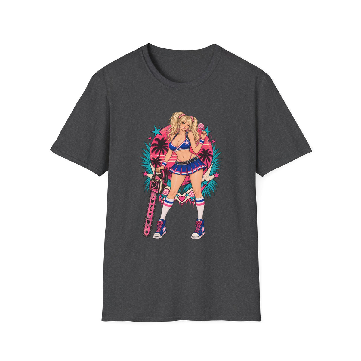Juliet Starling | Sexy Pinup Beach Babe | Lollipop Chainsaw | Zombie Game T-Shirt