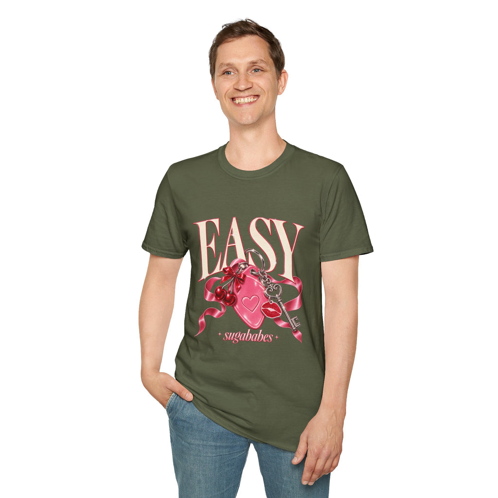 Sugababes | Easy Lockheart Pink Key & Heart Graphic T Shirt