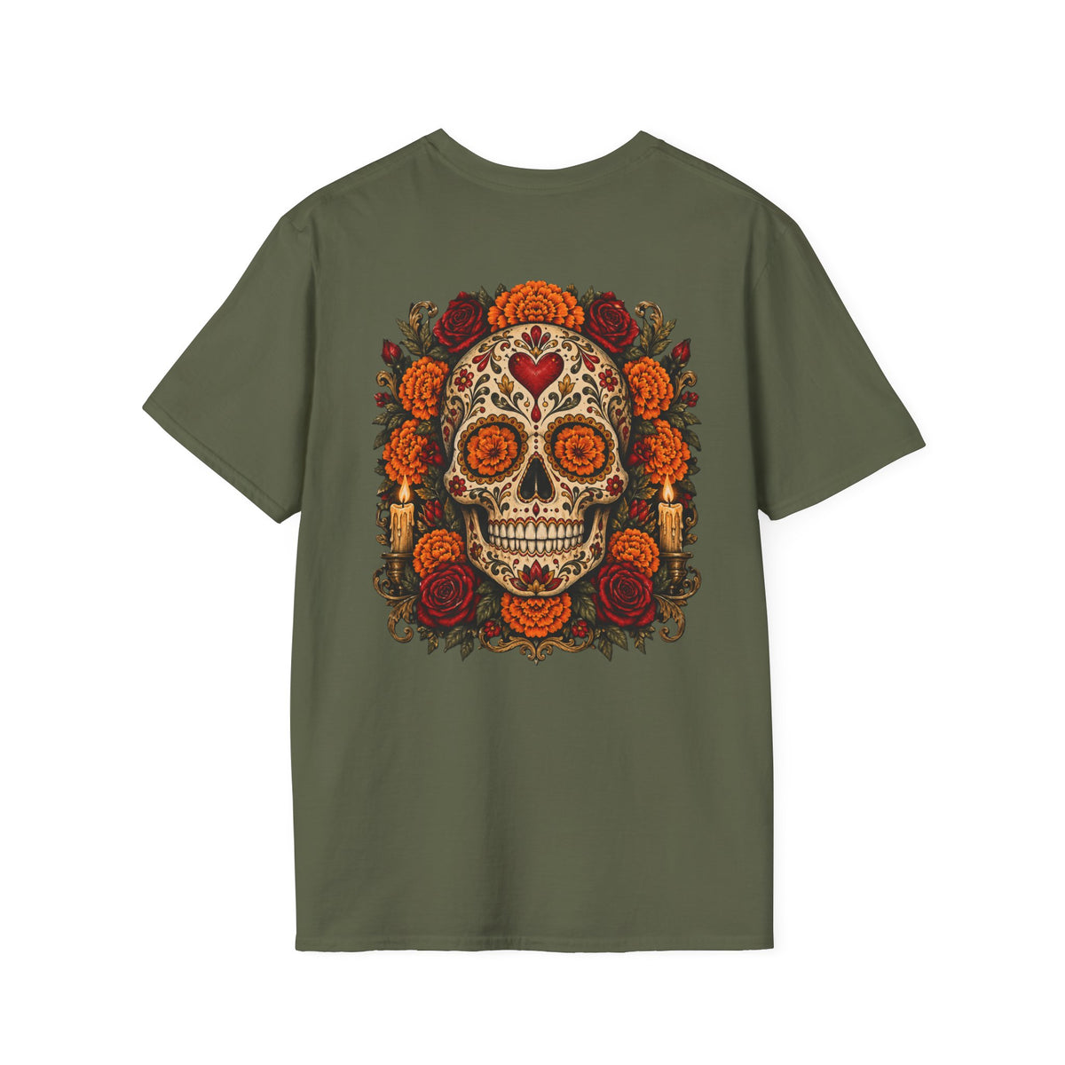 Sugar Skull | Day of the Dead | Floral Skull Graphic Tee