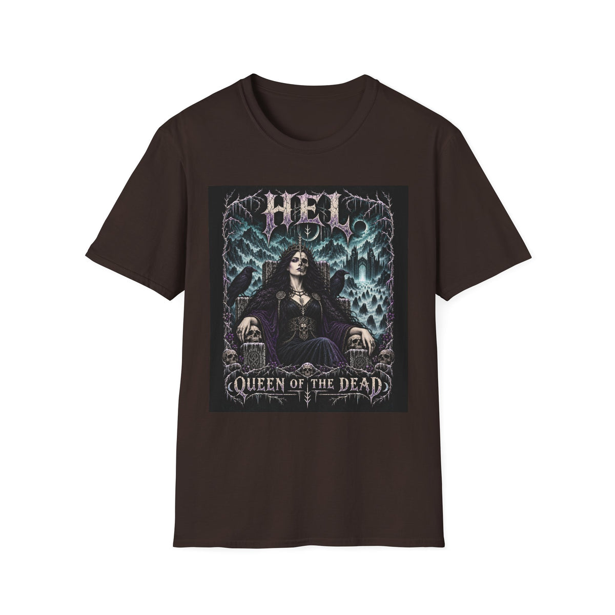 Hel Queen of the Dead T-Shirt — Gothic Metal Band Art Tee