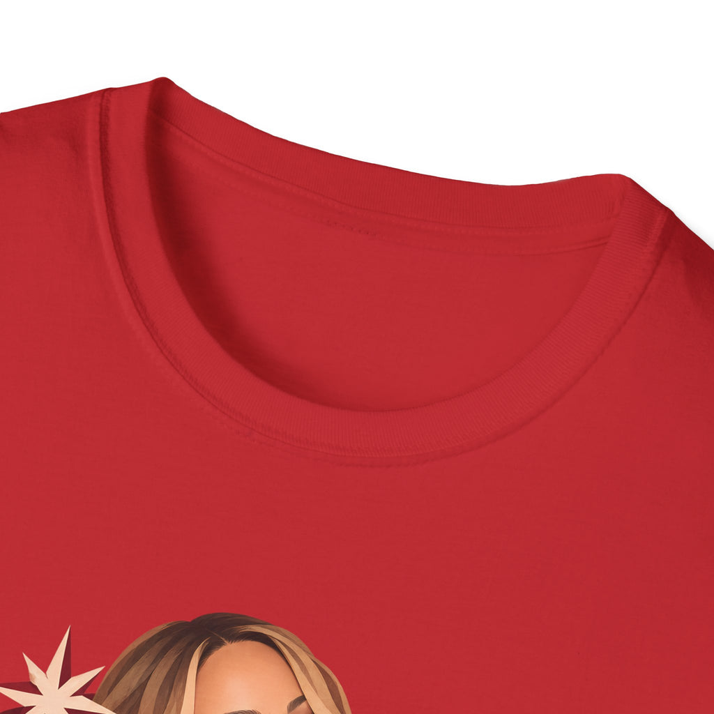 Mariah Carey | Holiday Diva Graphic Tee | Retro Red Star Portrait