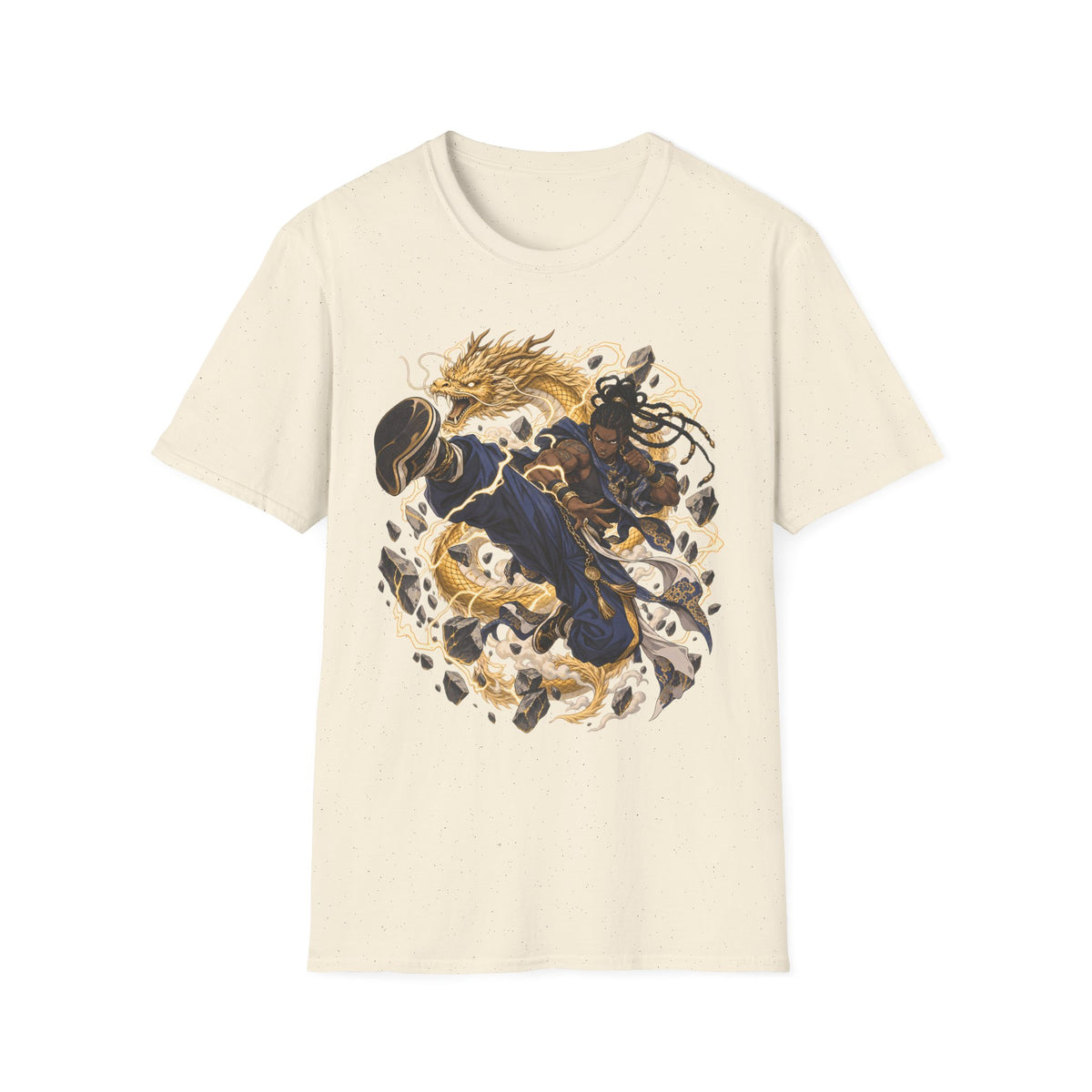 Golden Dragon | Ninja Dragon Kick | Martial Arts Warrior T Shirt