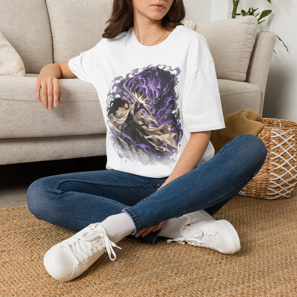 Trial of the Wolf | Samurai Anime Storm Warrior T-Shirt