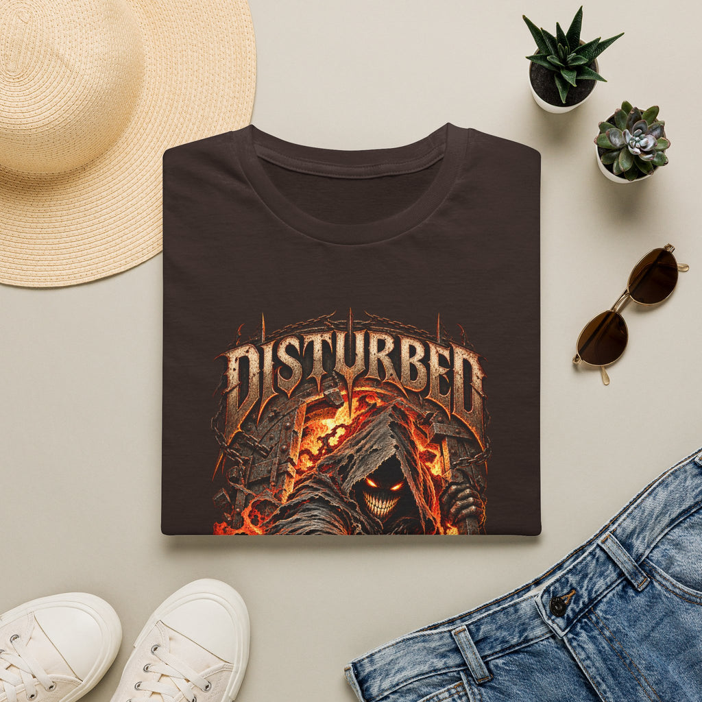 Disturbed | The Guy | Flaming Heavy Metal Band T-Shirt