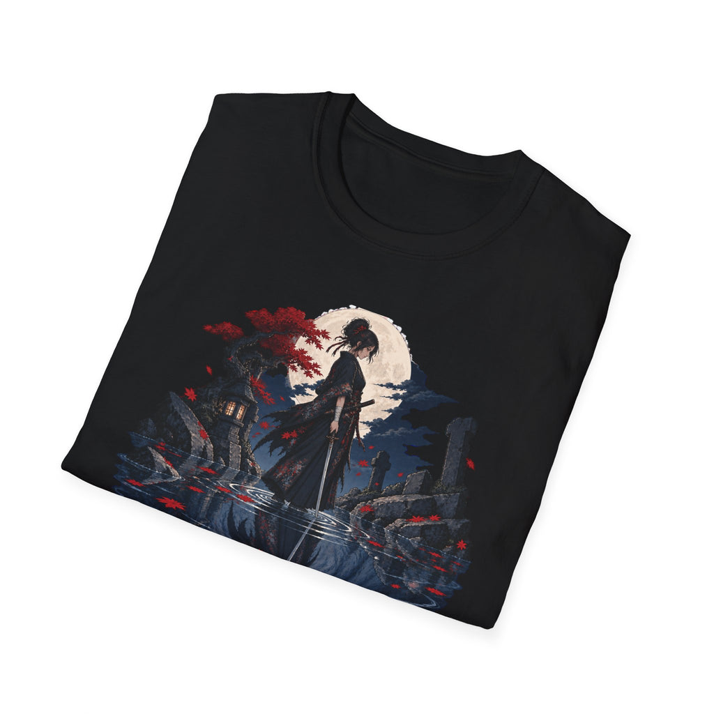 Reflection of a Monster | Moonlit Wolf Spirit T-Shirt | Samurai Silhouette Graphic Tee