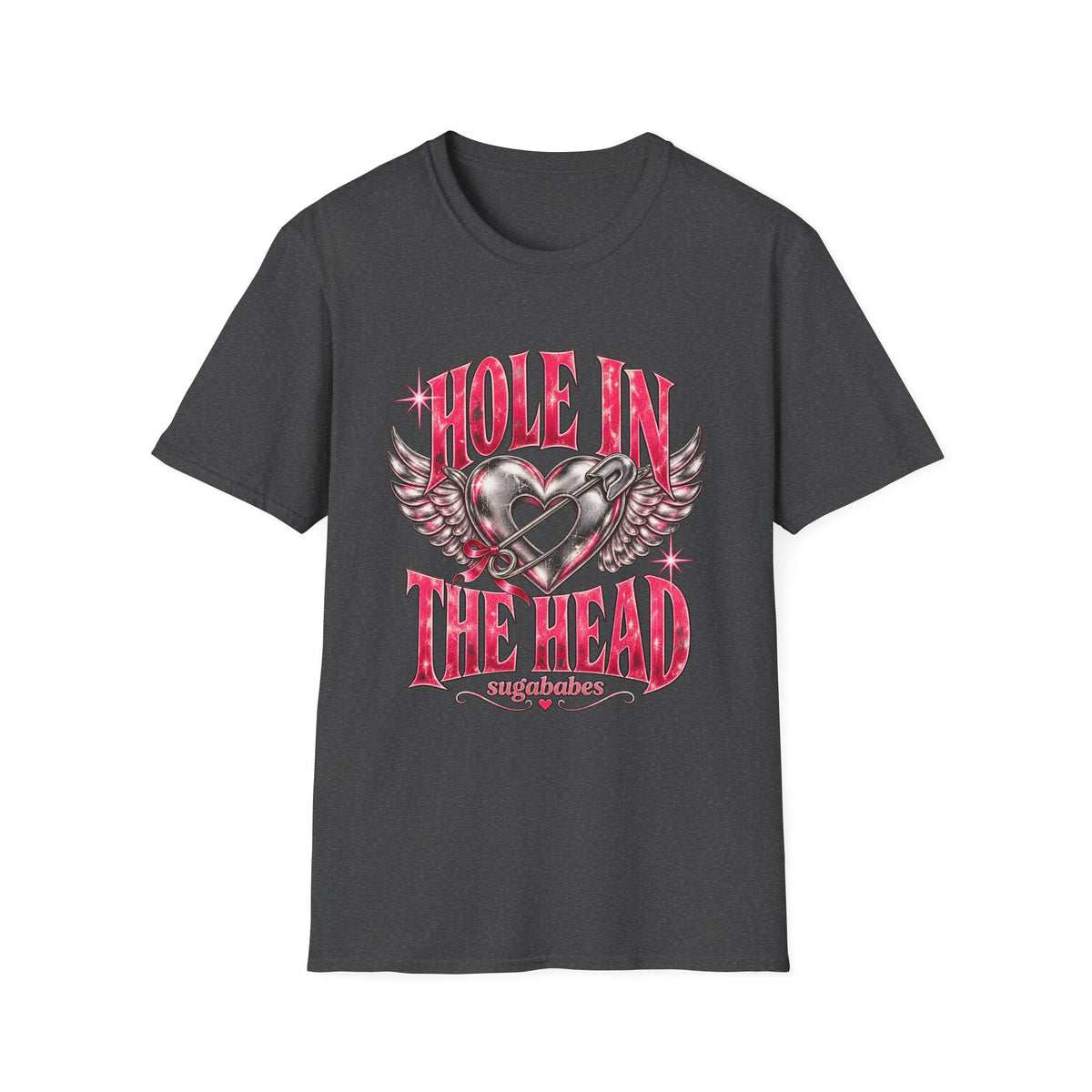 Hole in the Head | Sugababes | Pink Winged Heart Design T Shirt