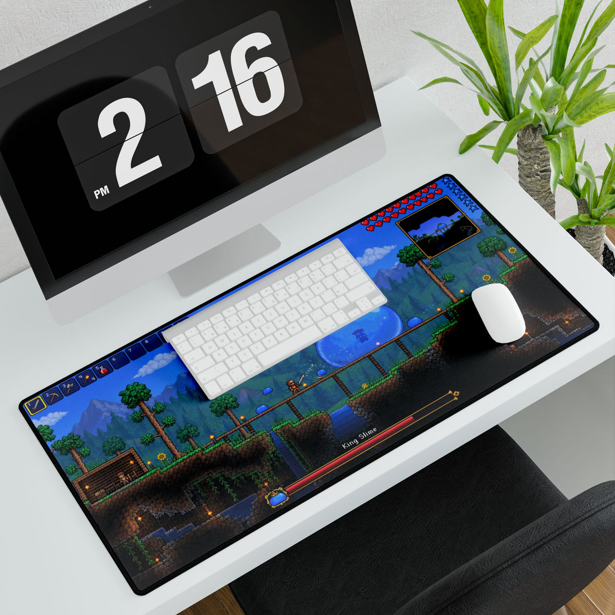 Terraria Desk Mat | Boss Battle Scene | Gaming Mouse Pad