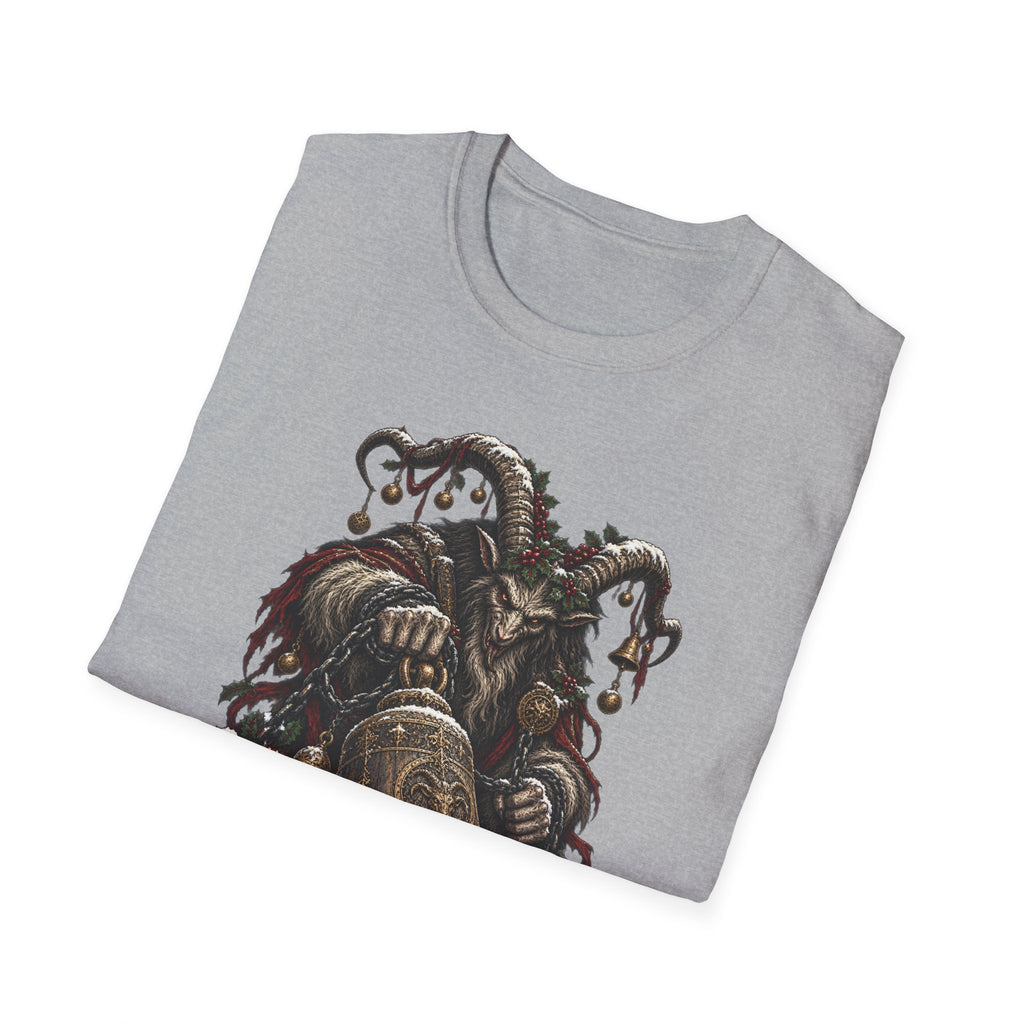 Krampus with Bell | Dark Christmas Demon T-Shirt
