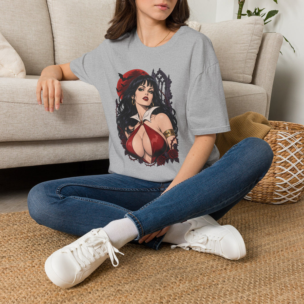 Vampirella | Sexy Halloween Vampire Pin Up Girl Sorceress Graphic T-Shirt