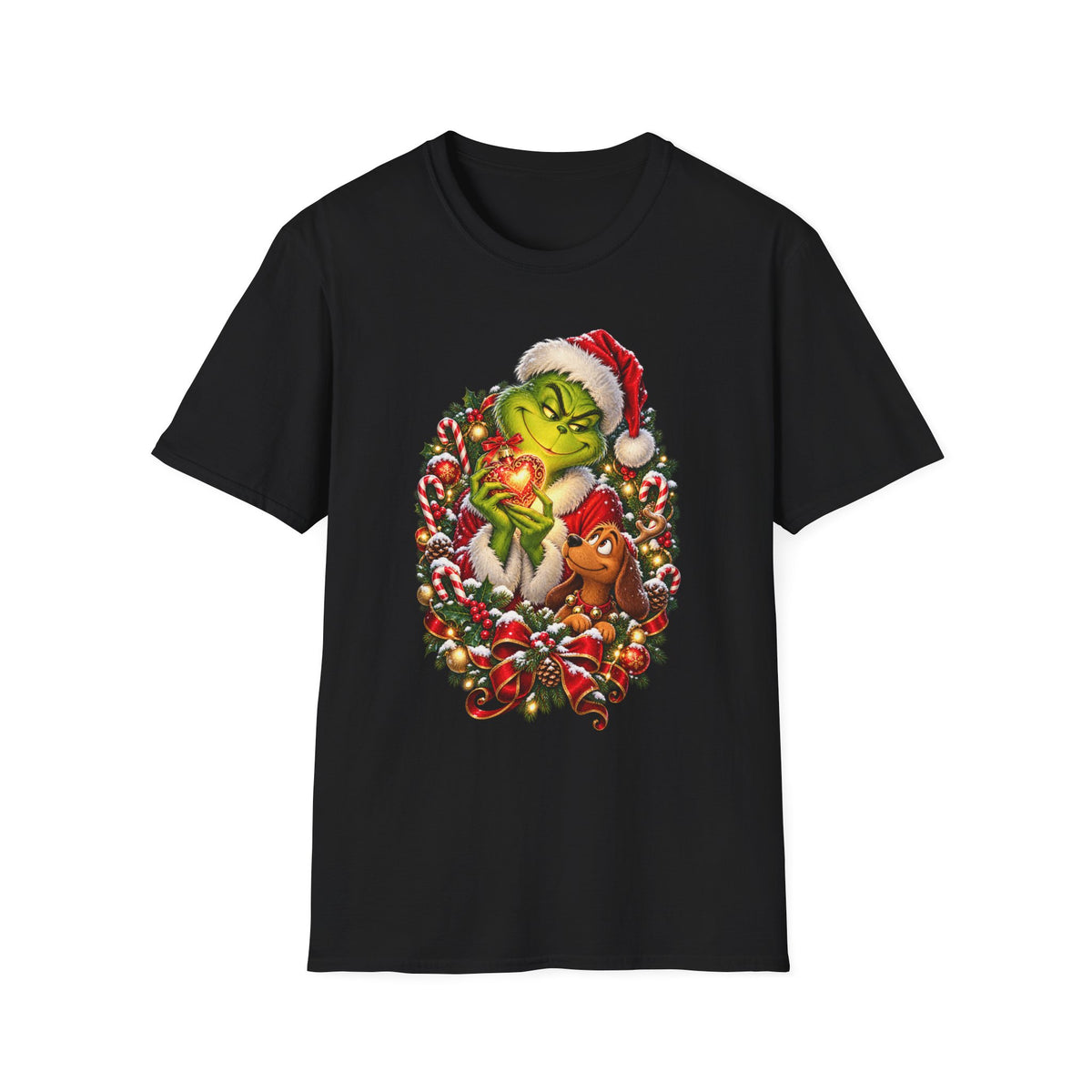 Grinch Heart | Christmas Holiday Grinch T-Shirt