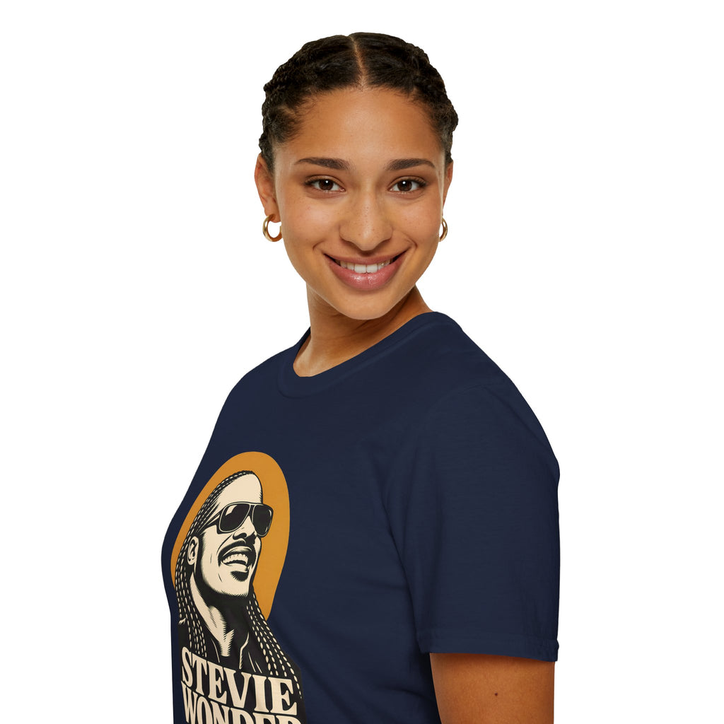 Stevie Wonder Graphic T-Shirt - Retro Soul Music Tee
