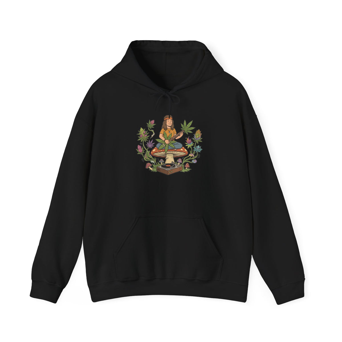 toadstool hoodie stoner weed culture toadstool design, product image showing the garment or product detail.