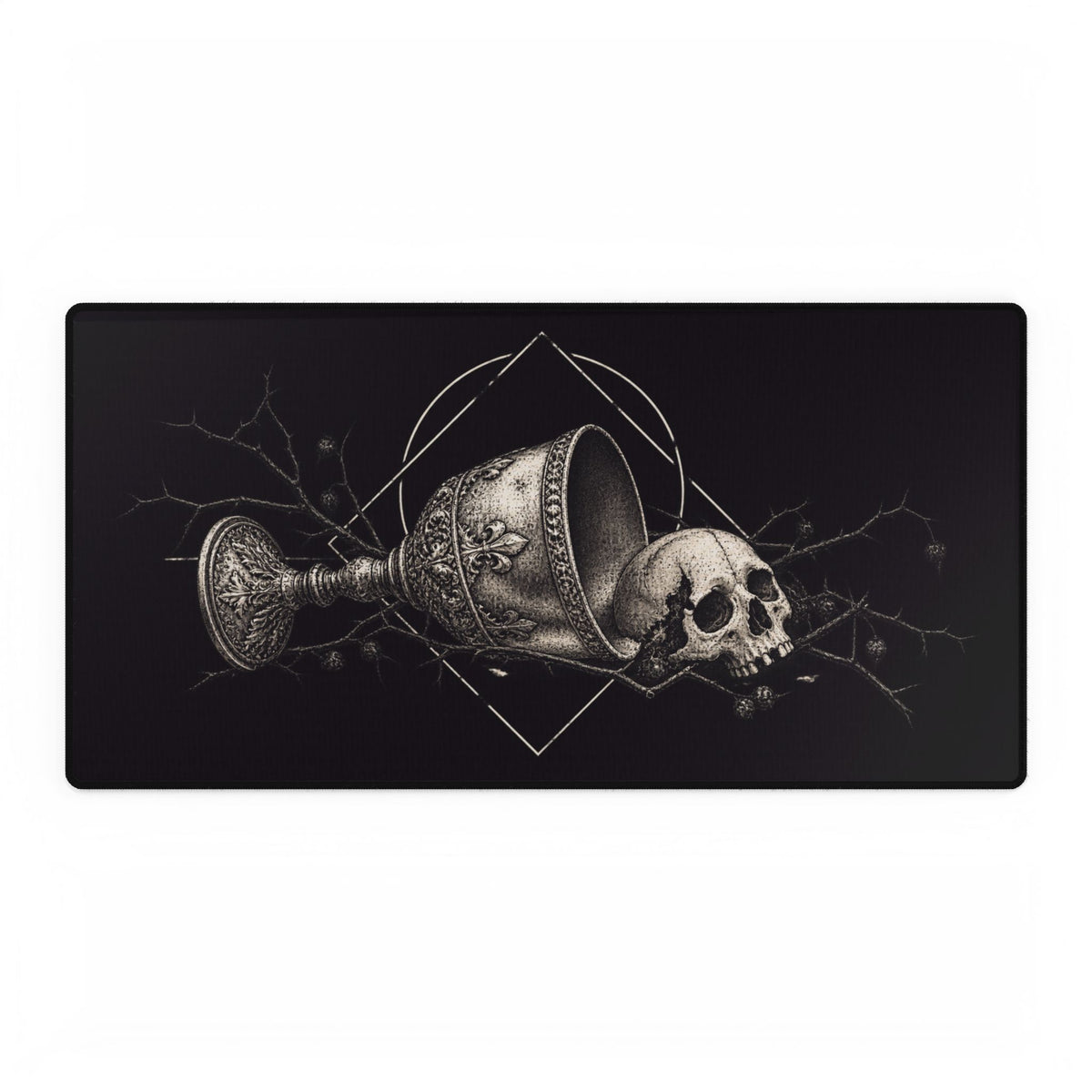 Gothic Chalice & Skull | Dark Aesthetic Gaming/Work Mousepad