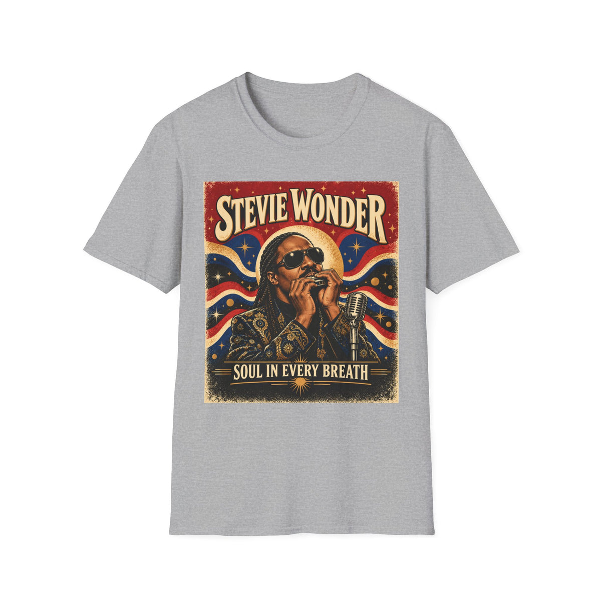 Retro Soul Singer Graphic T-Shirt — "Soul in Every Breath"