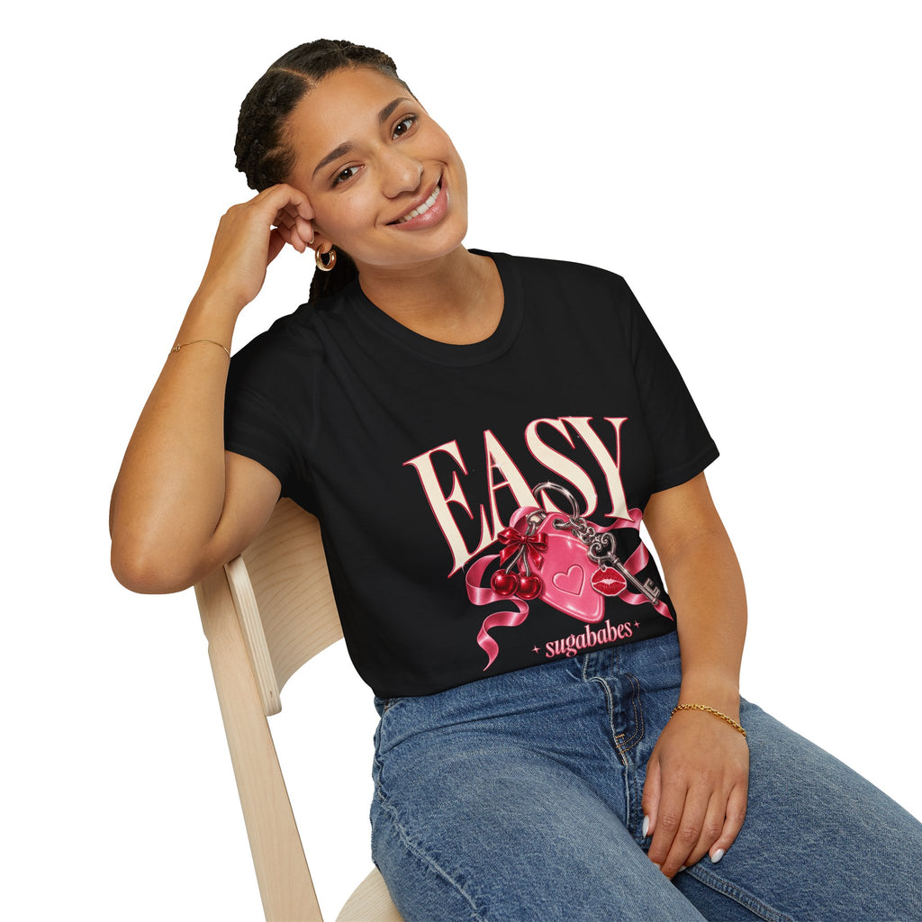 Sugababes | Easy Lockheart Pink Key & Heart Graphic T Shirt