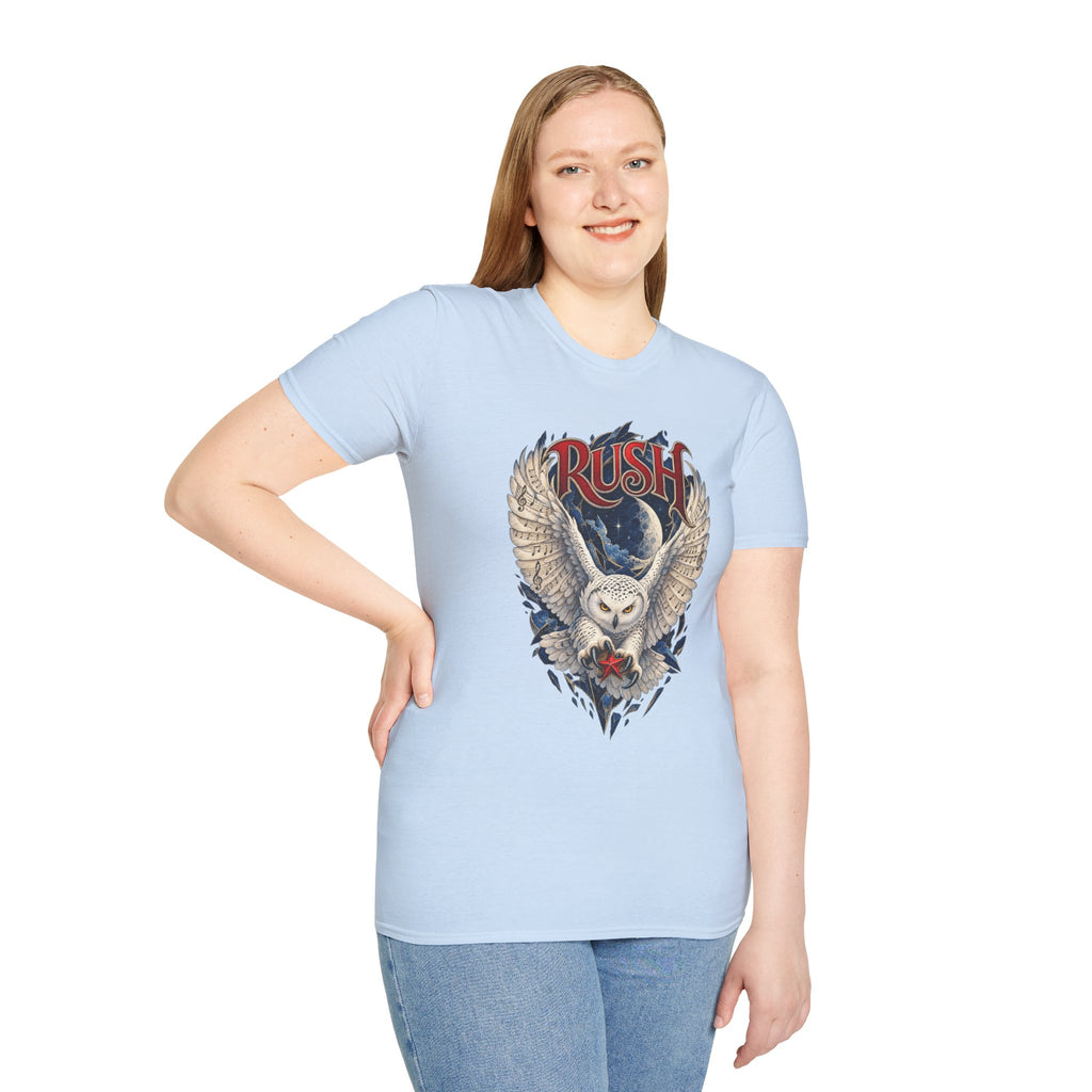 Rush | Fly by Night | Prog Rock | Owl Band Graphic T-Shirt
