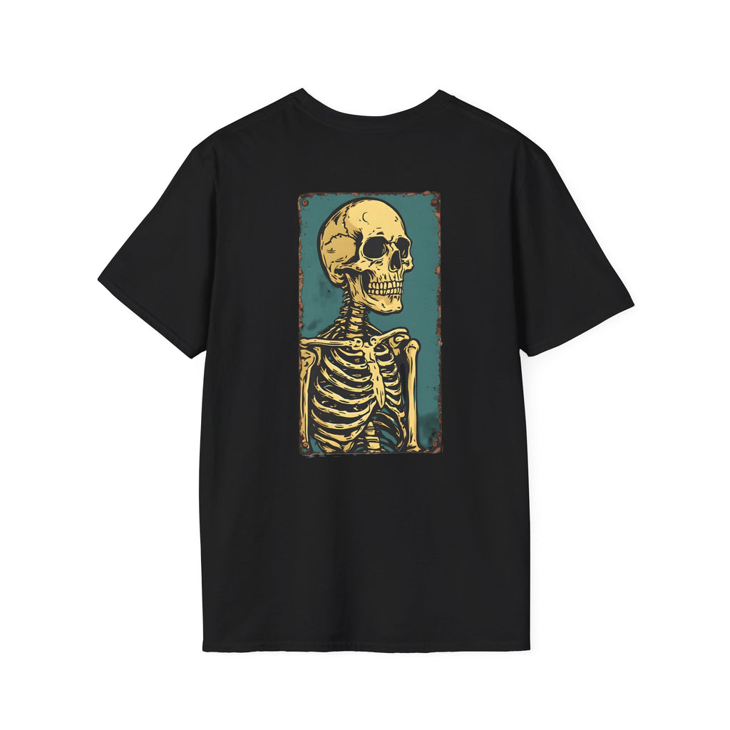 Minimal Black Tee — Classic Everyday T-Shirt with Skele' Back Logo