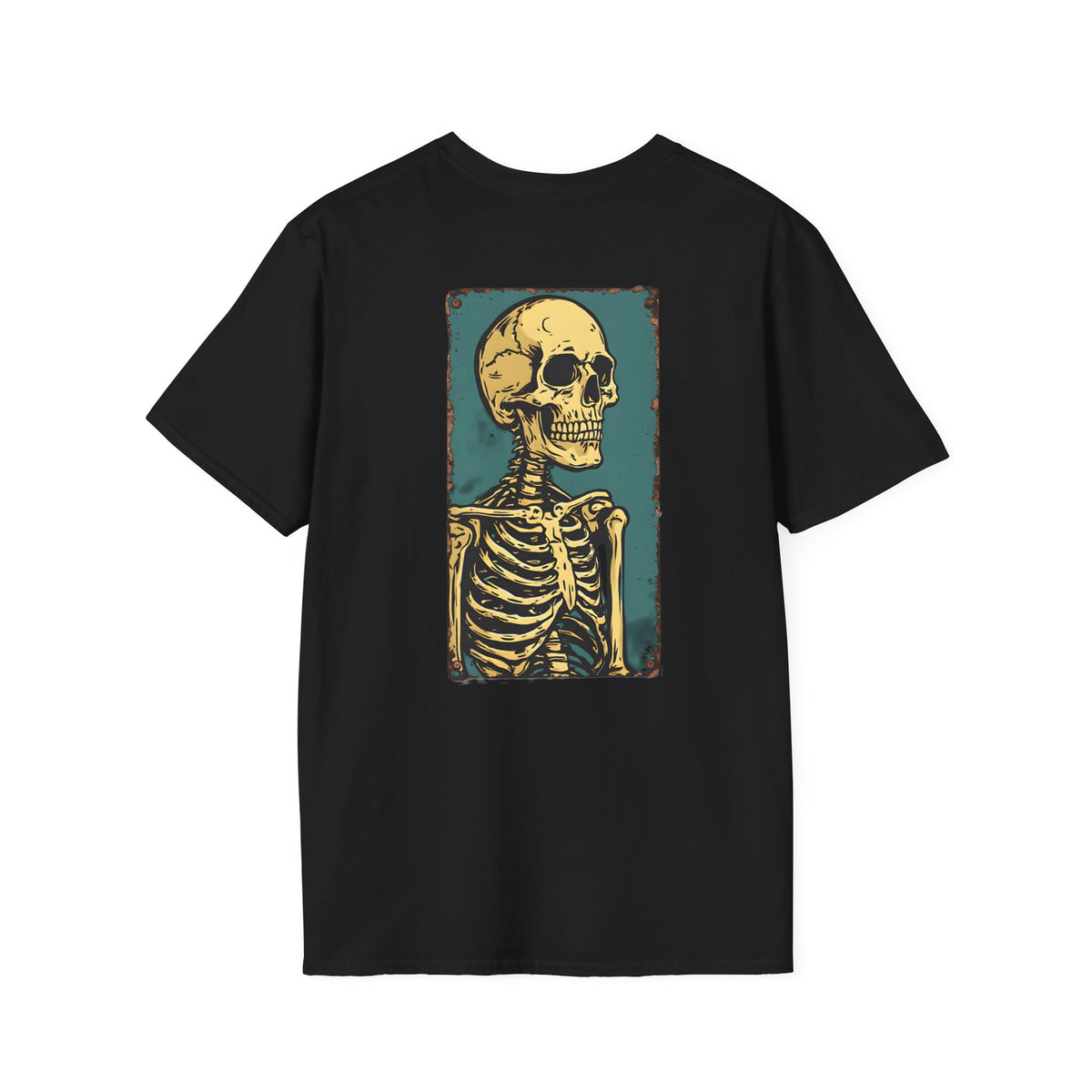 Minimal Black Tee — Classic Everyday T-Shirt with Skele' Back Logo