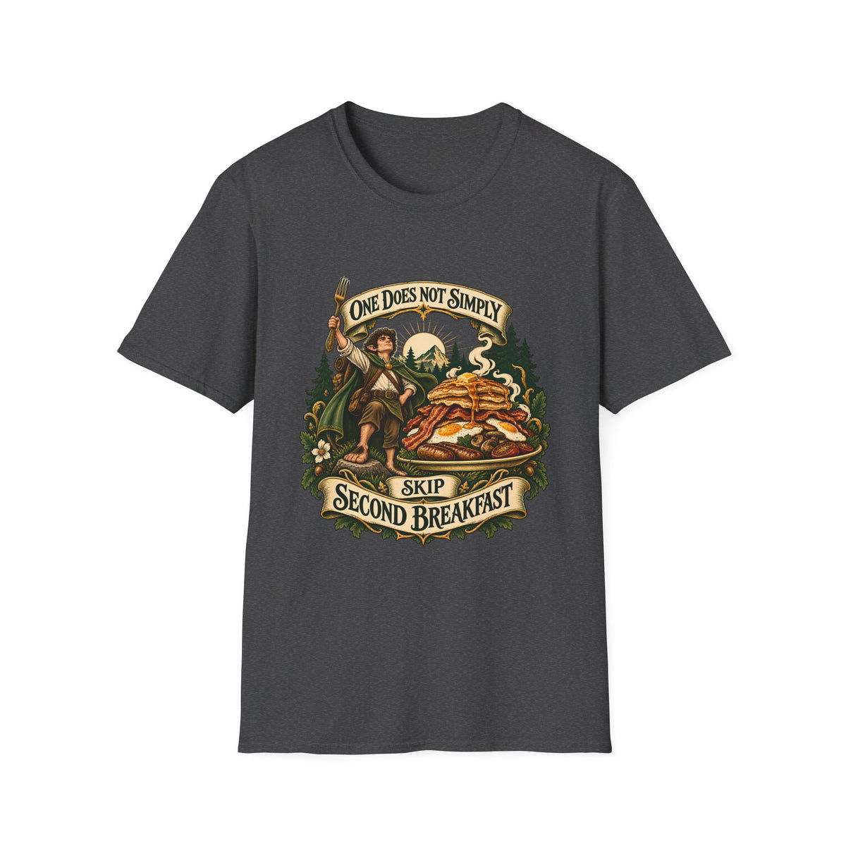 One Does Not Simply Skip Second Breakfast | Funny Hobbit Breakfast Graphic