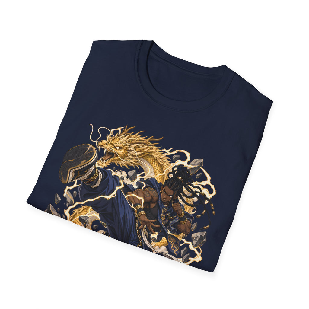 Golden Dragon | Ninja Dragon Kick | Martial Arts Warrior T Shirt