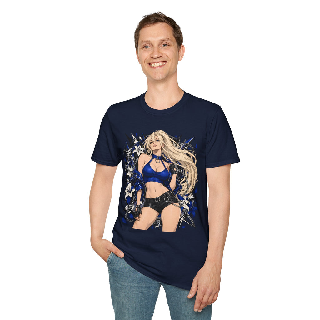Electric Girl | Japanese Anime | Blonde Bombshell Pin Up Graphic Shirt