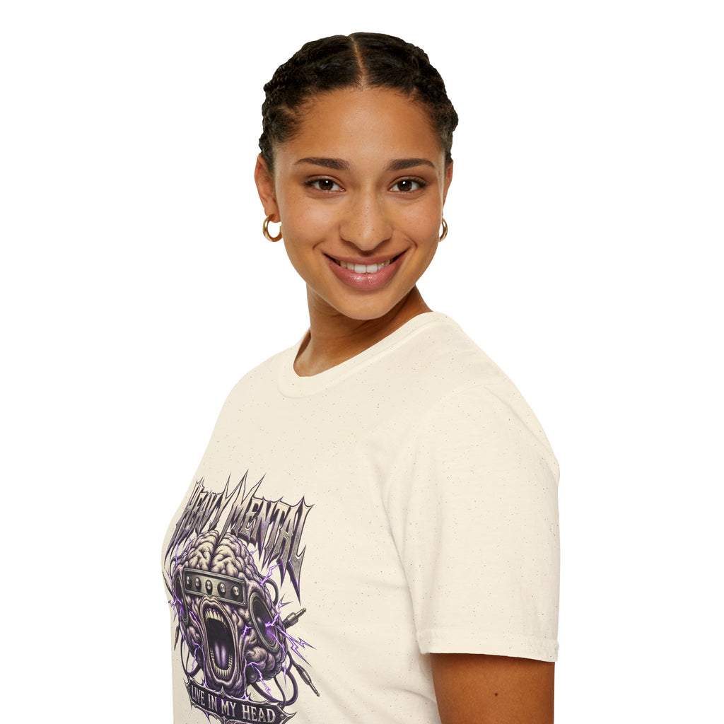 Heavy Mental T-Shirt | Live In My Head' Metal Graphic Tee