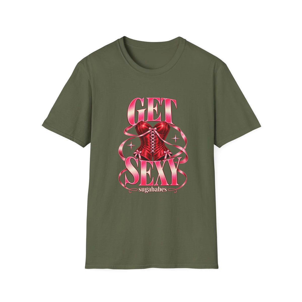 Get Sexy | Sugababes | Corset Retro Pink Y2K Vibe Graphic T Shirt