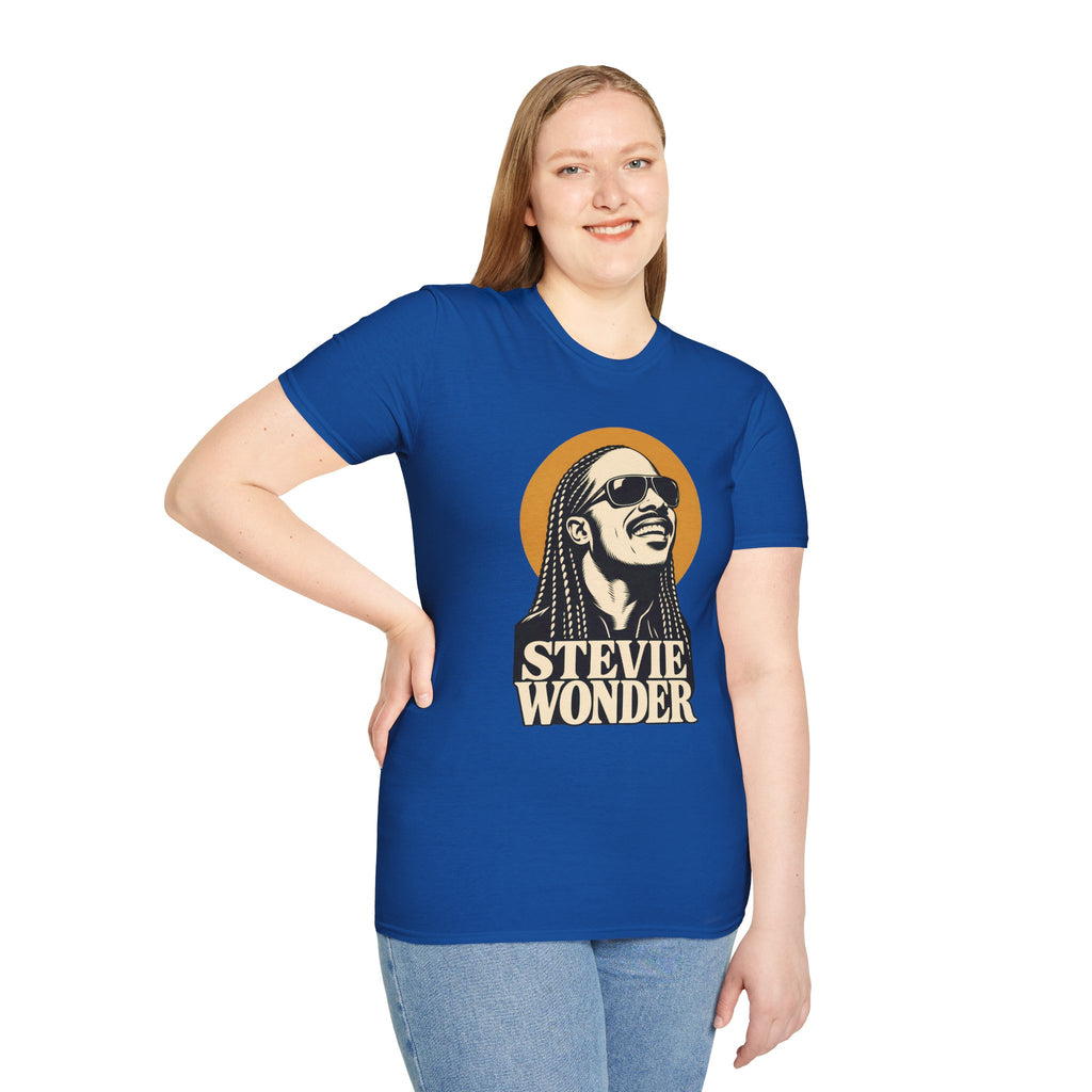 Stevie Wonder Graphic T-Shirt - Retro Soul Music Tee