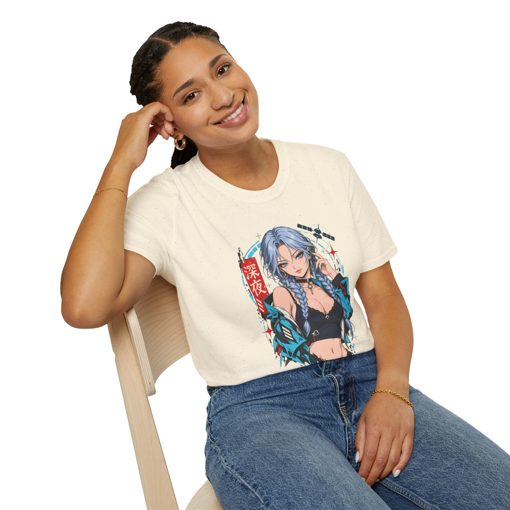 Ice | Sexy Anime Cyber Pin Up Girl Graphic T-Shirt