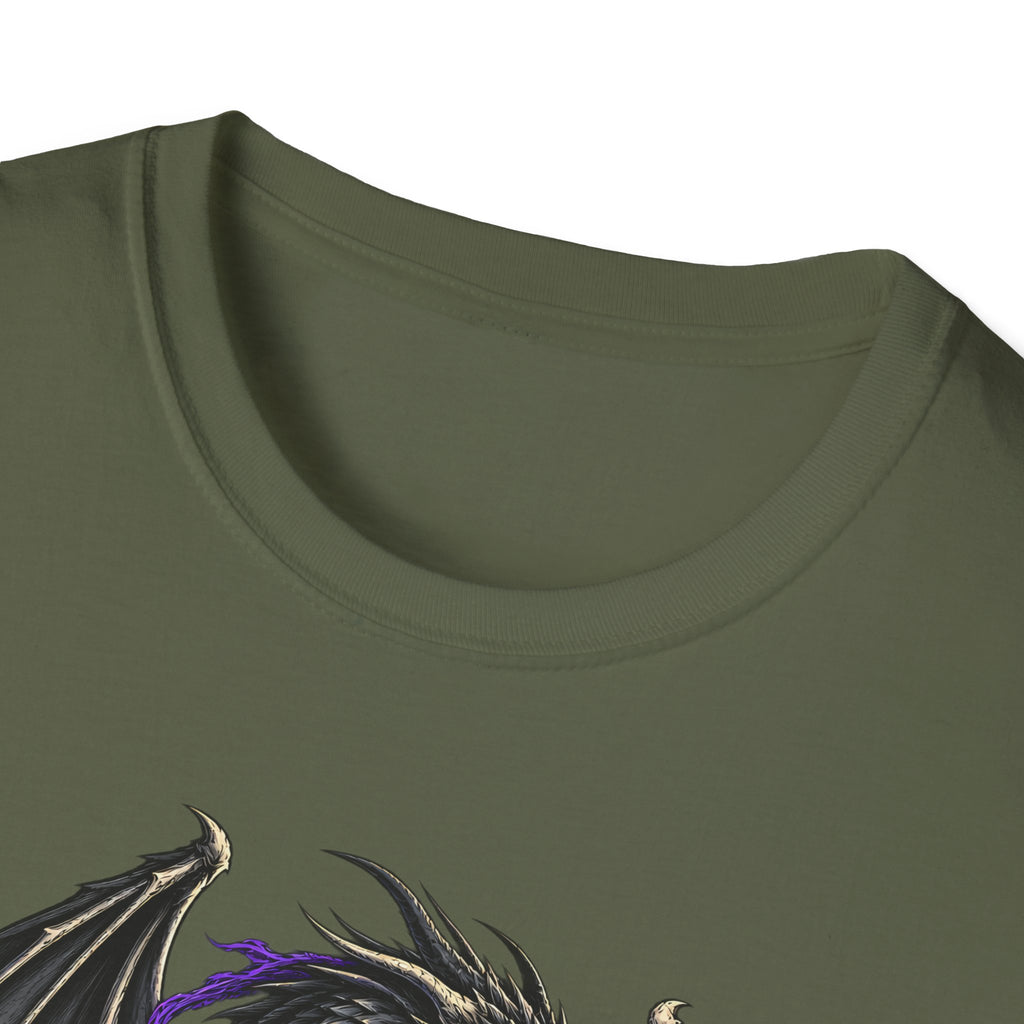Onyx Storm Dragon T-Shirt | Book Inspired Gothic Lightning Fantasy Tee