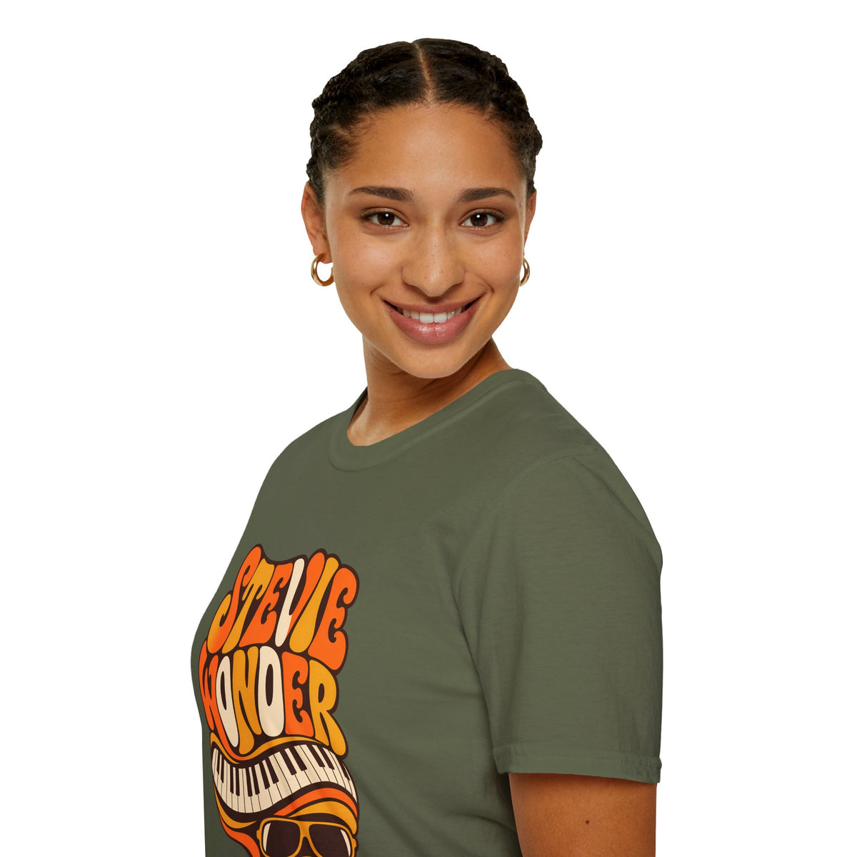 Stevie Wonder Piano Psychedelic Retro Band T-Shirt