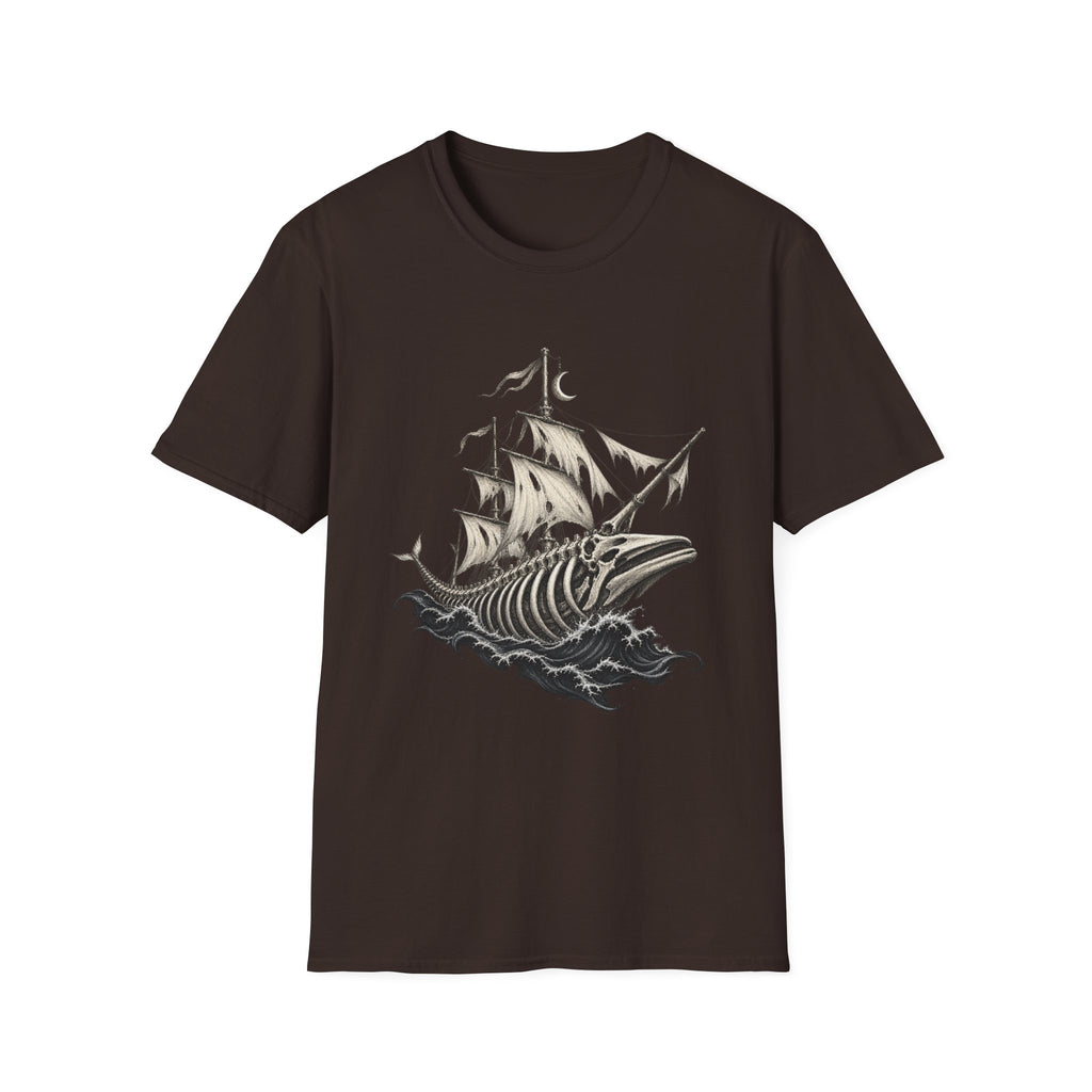 Skeleton Ghost Ship T-Shirt Design | Gothic Whale & Ocean Art