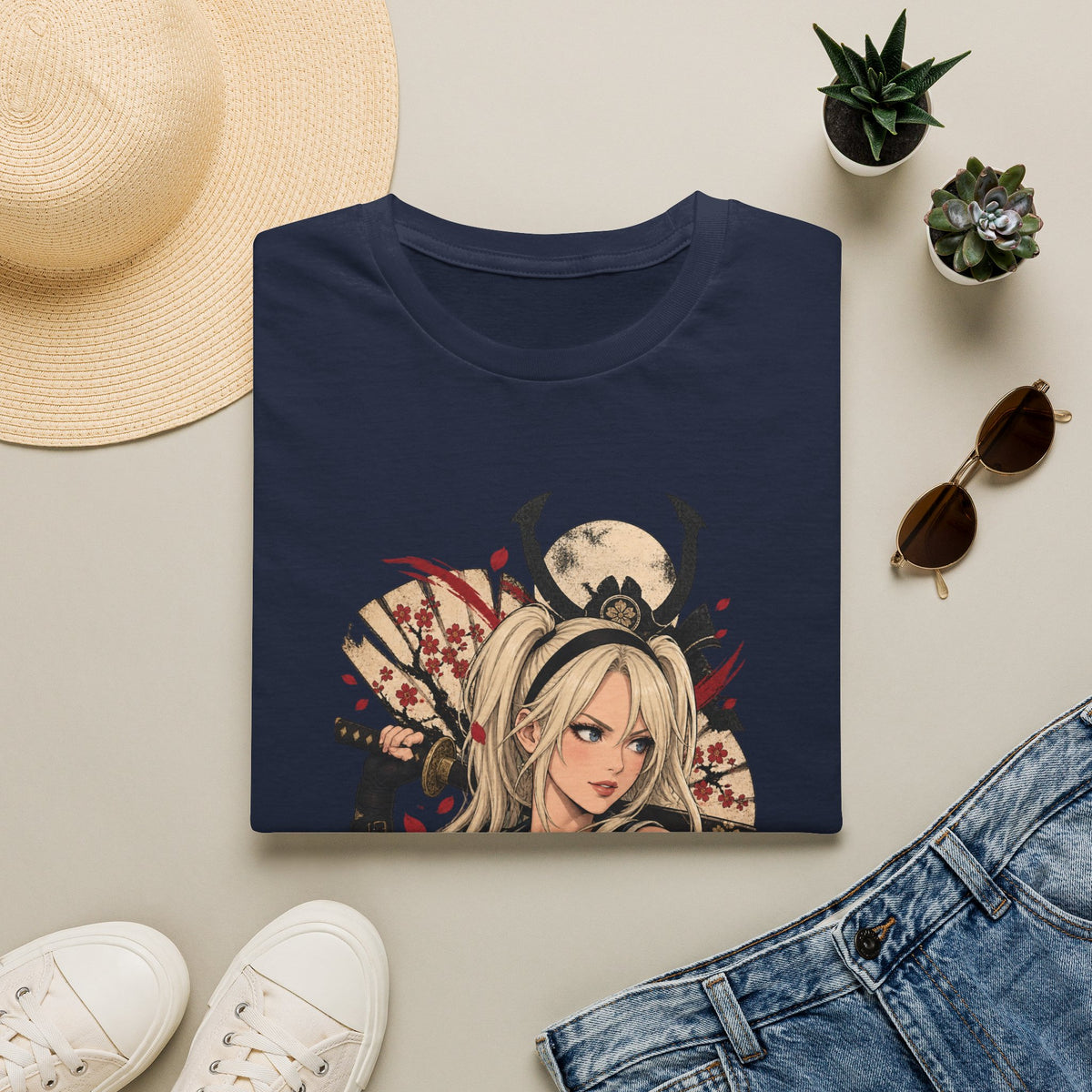Babydoll | Samurai Anime Sexy Pin Up Girl Graphic T-Shirt