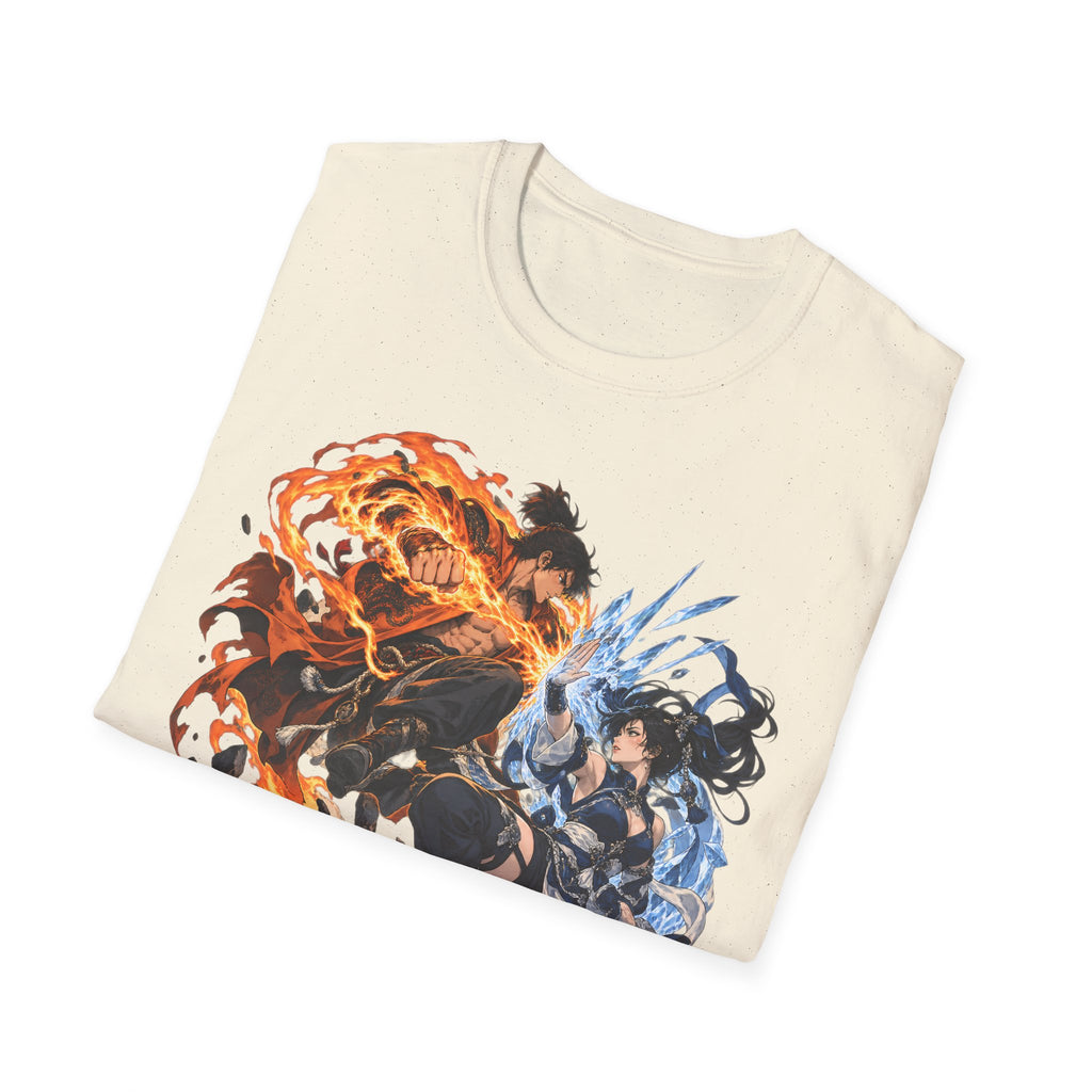Elemental Battle | Fire vs Ice | Ninja Japanese Fantasy T-Shirt
