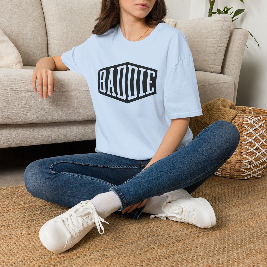 Baddie GTA 6 Inspired Graphic T-Shirt - Bold Retro Shield Logo