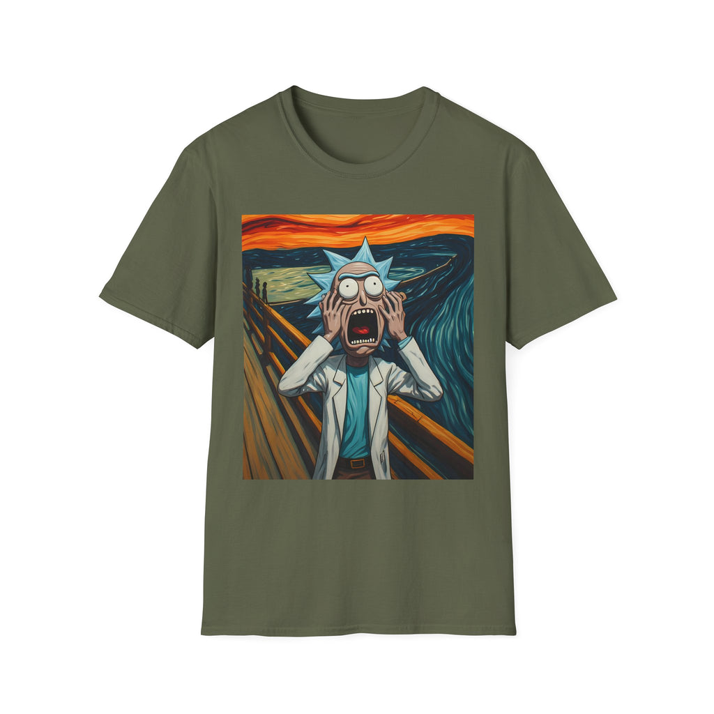 Rick Scream Tee — Rick and Morty Parody of The Scream T-Shirt