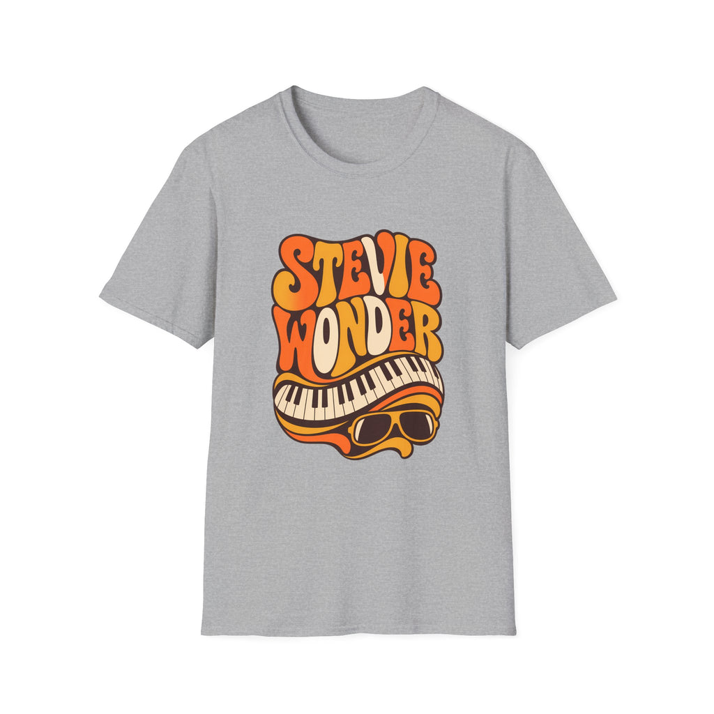 Stevie Wonder Piano Psychedelic Retro Band T-Shirt