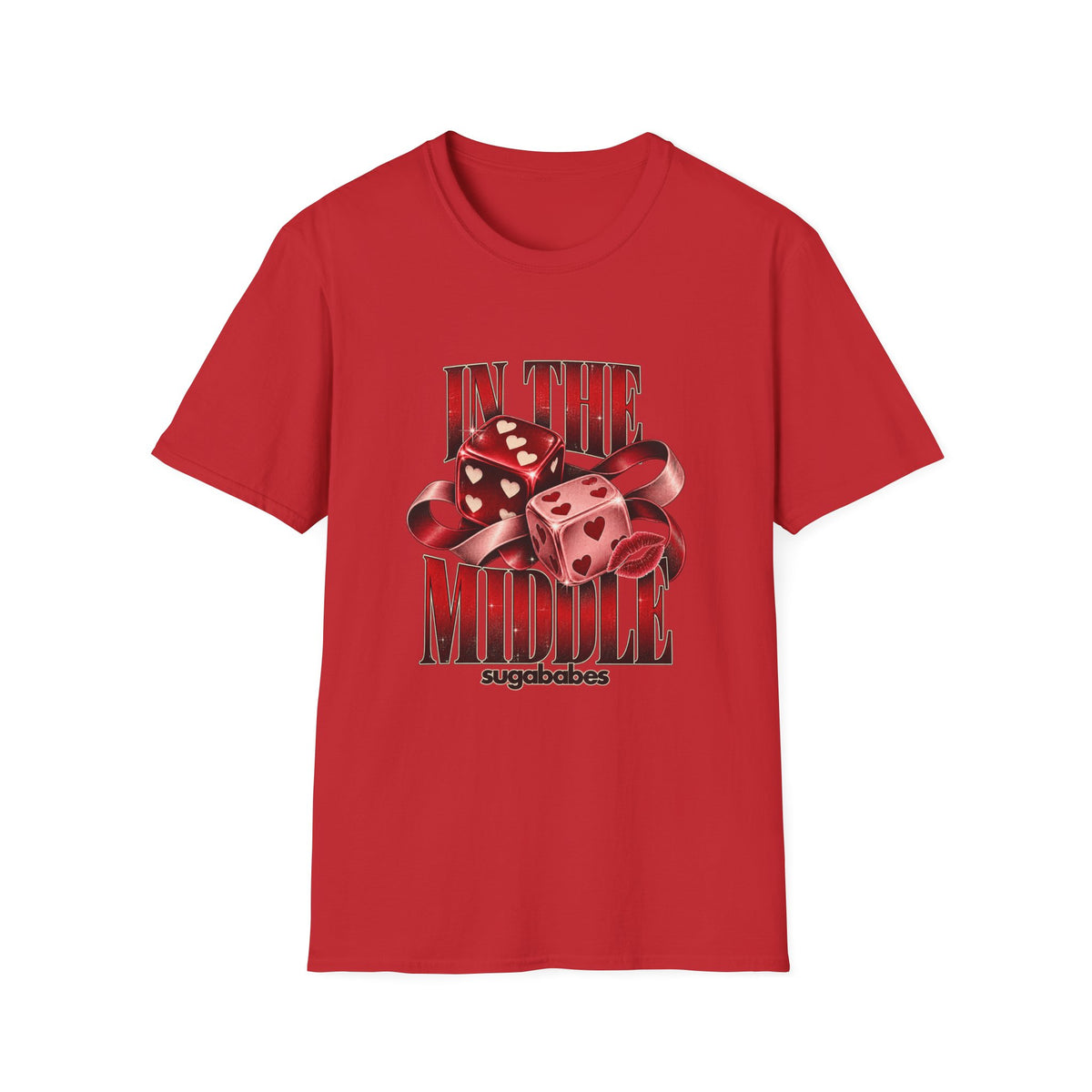 In The Middle | Sugababes | Retro Red Dice Graphic T Shirt