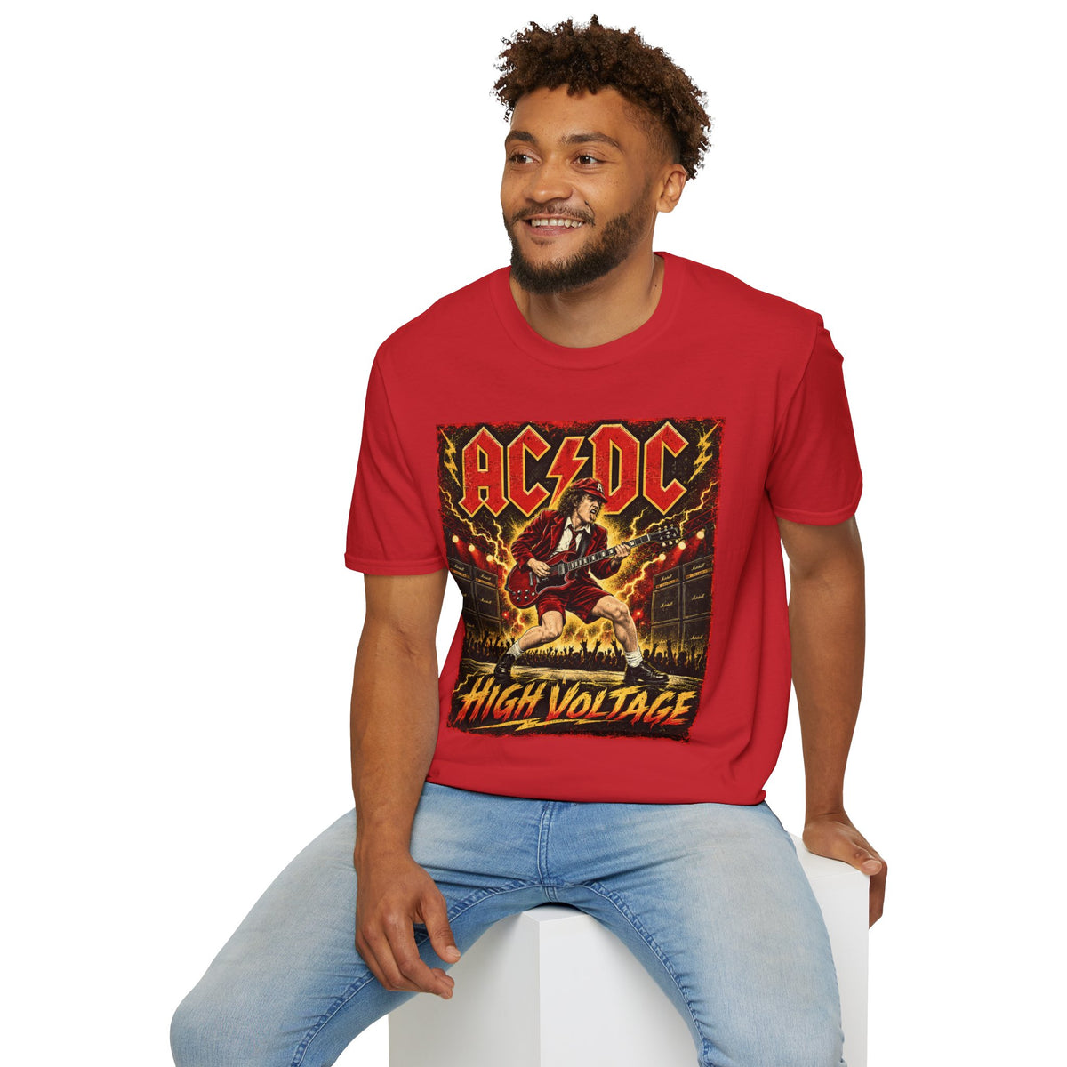 AC/DC High Voltage Graphic T-Shirt — Classic Rock Band Tee