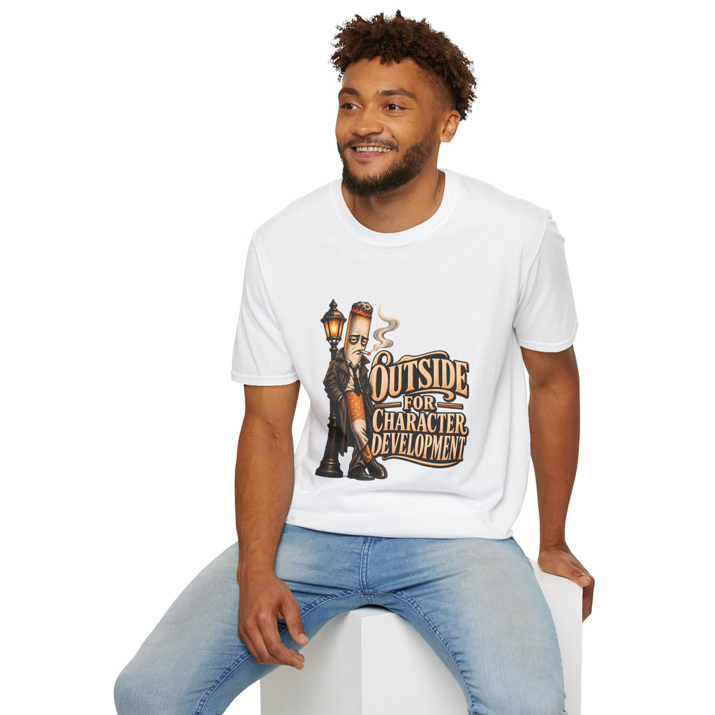 Outside for Character Development | Humorous Vintage Cigarette Graphic