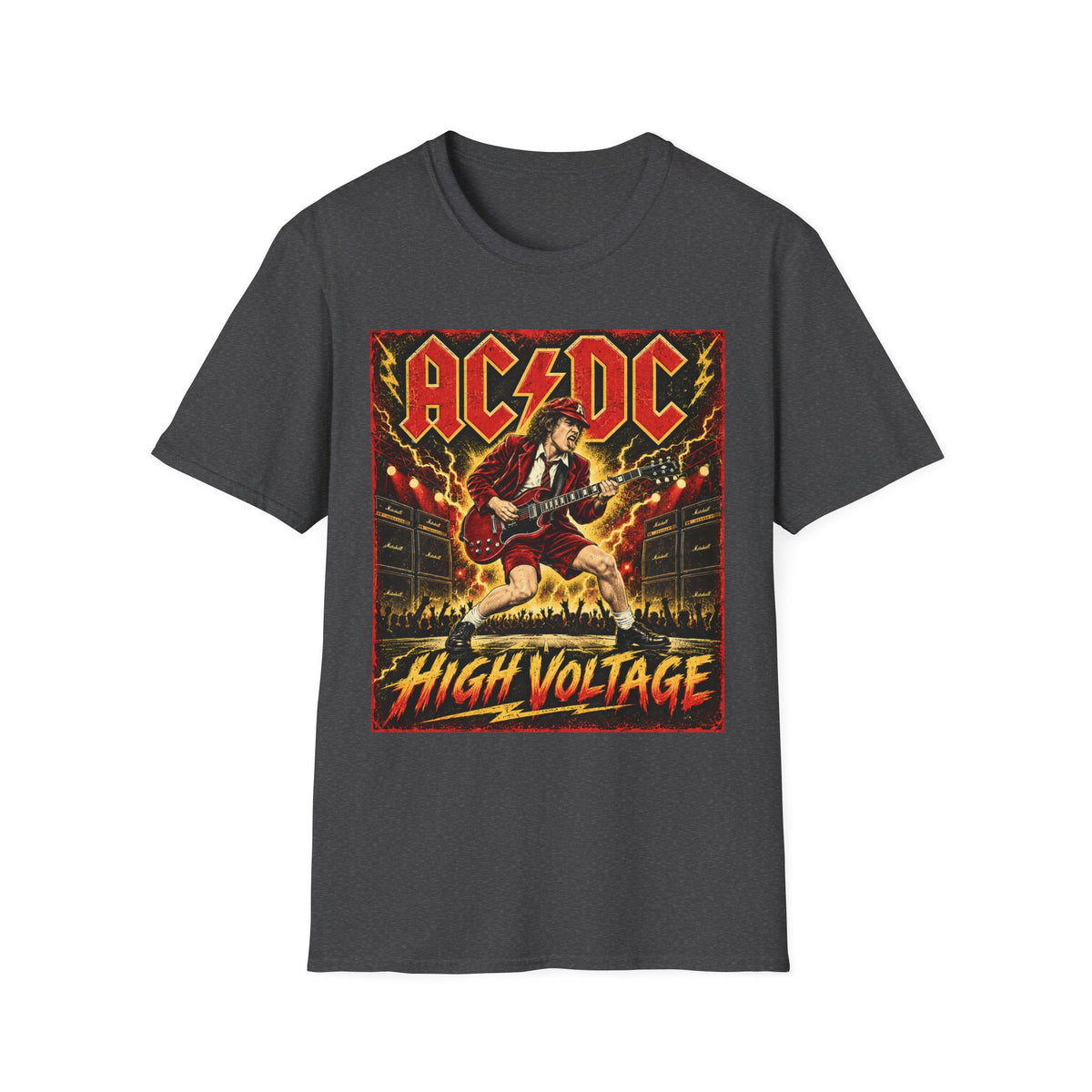 AC/DC High Voltage Graphic T-Shirt — Classic Rock Band Tee