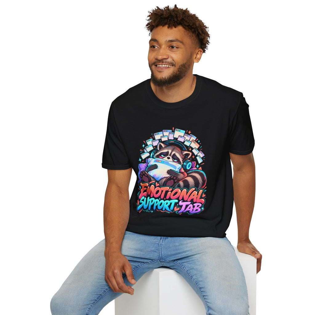 Emotional Support Sloth | Cute Raccoon Hug Graphic Tee