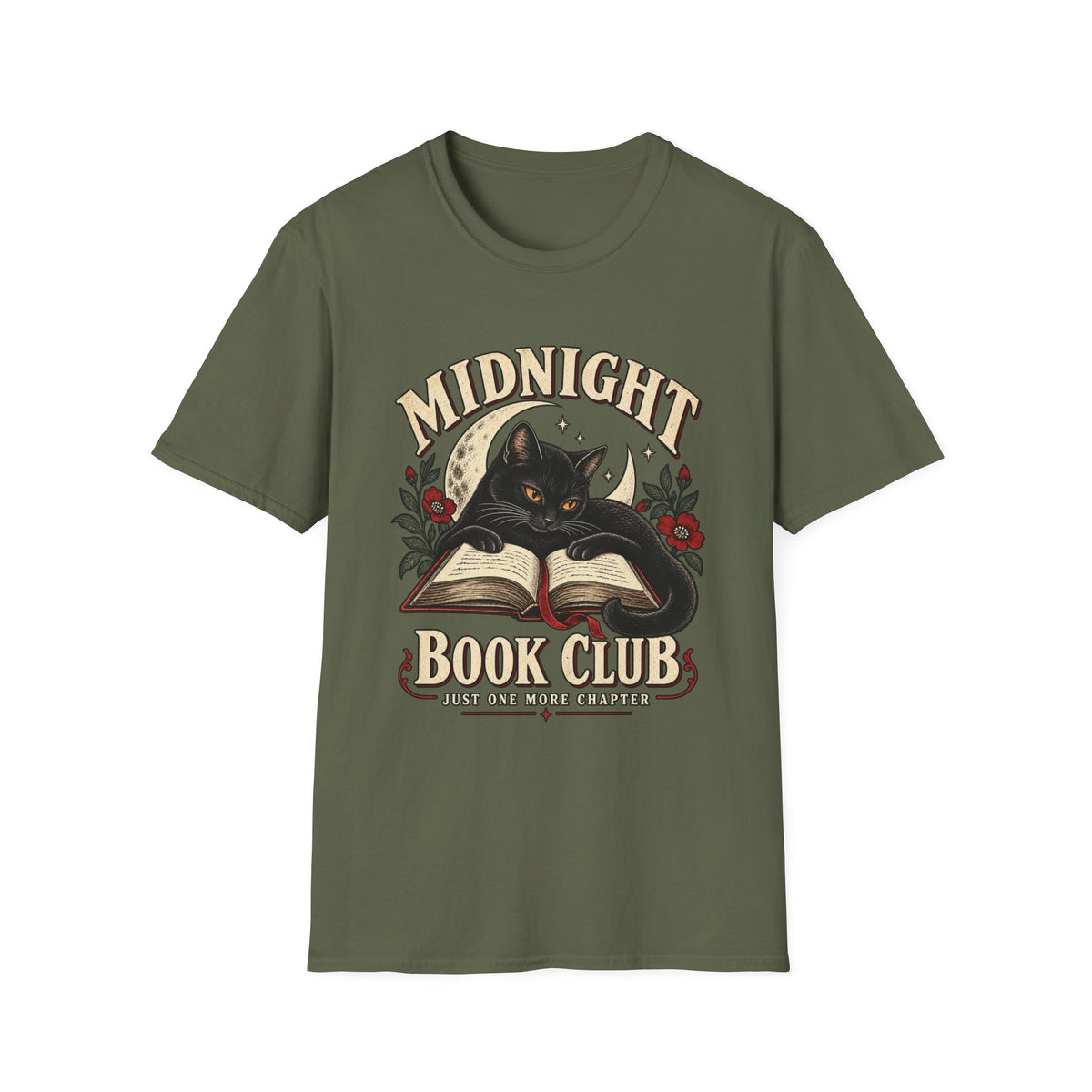 Midnight Book Club | Cute Cat Book Lover Gift T Shirt