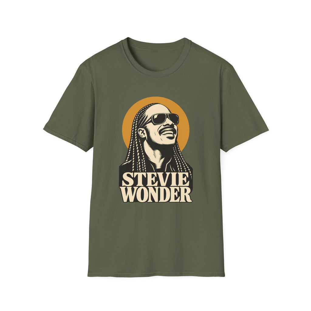 Stevie Wonder Graphic T-Shirt - Retro Soul Music Tee