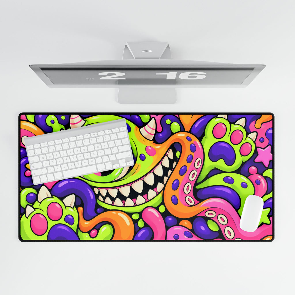 Mouse pad | Monster Mash: Neon Monster Desk Mat