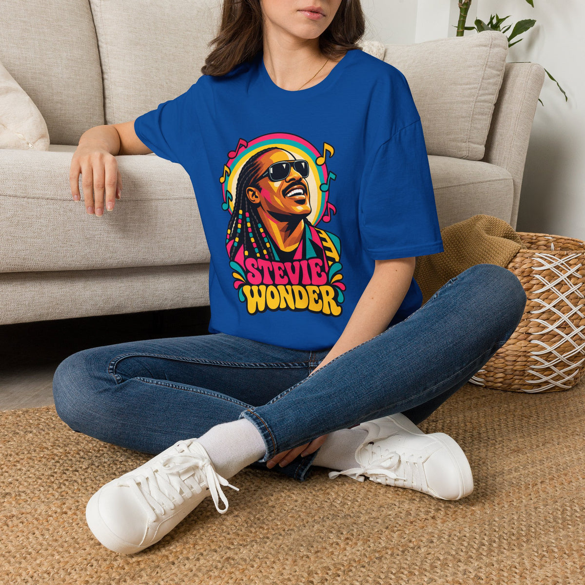 Stevie Wonder Life in Colour Music Legend Portrait T-Shirt