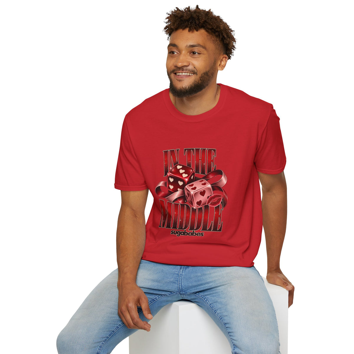In The Middle | Sugababes | Retro Red Dice Graphic T Shirt