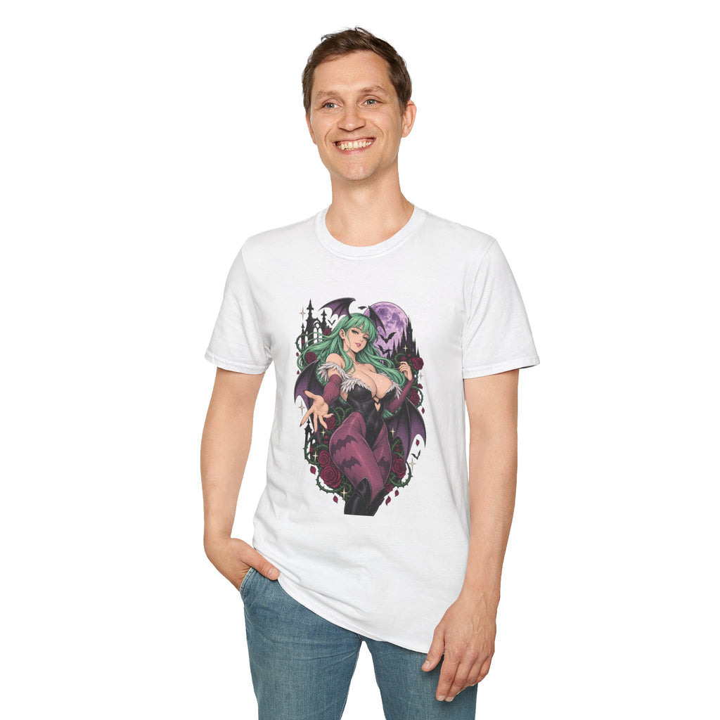 Morrigan | Sexy Succubus Pin Up Girl | Gothic Sorceress Halloween Gamer T-Shirt