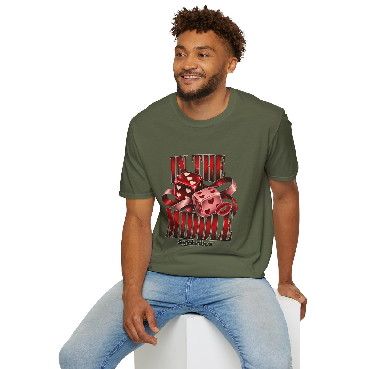 In The Middle | Sugababes | Retro Red Dice Graphic T Shirt